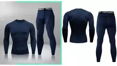 Imagem do Conjunto de Roupa Interior de Compressão Térmica Masculina, Roupa de Treino Apertada, Treino, Corrida, Fitness, Desporto, Ginásio, Roupa Desportiva