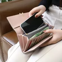 Carteira de luxo de grande capacidade para mulheres, bolsa feminina, bolsa para telefone senhora, titular do cartão, marca, 2023 - Wolf Magazine
