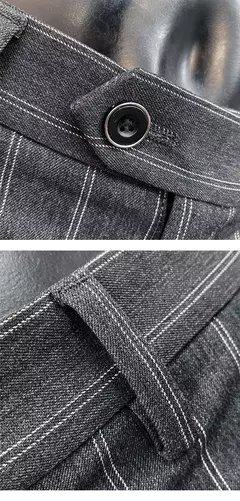 Homens terno calças calças formais pantalone hombre estiramento fino cor sólida vestido casual calças de comprimento total moda novas roupas masculinas - Wolf Magazine