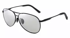 Imagem do Óculos polarizados para aviação com armação Metail para homens, óculos de sol com mudança de cor, masculino Day Night Vision Driving