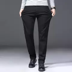 Clássico avançado estiramento preto jeans 2023 novo estilo de negócios moda denim fino ajuste jean calças masculinas marca - Wolf Magazine