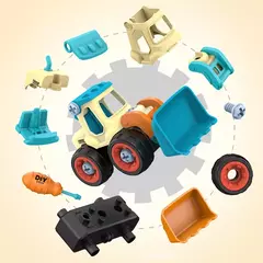 Porca Desmontagem Carregando Descarga Engenharia Caminhão Escavadeira Bulldozer Montessori Educação Brinquedo Criança Parafuso Criativo Ferramenta Carro - comprar online