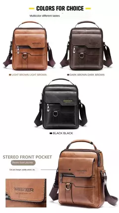 Bolsa de Ombro de Couro PU Masculina, Bolsas Crossbody, Business Flap, Mensageiro Sólido Masculino, Bolsa de Viagem, iPad, 9.7 ", iPad, Brand - Wolf Magazine