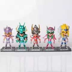 5 pçs/lote 11 CM Ouro Saint Seiya cavaleiros do zodíaco Shiryu Shun Jabu Hyoga Seiya PVC Action Figure Brinquedo Modelo Colecionável - Wolf Magazine