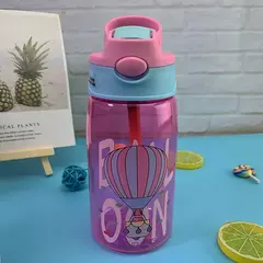 Criativo Cartoon Baby Feeding Cup com canudos, Kids Water Sippy Cup, copos portáteis ao ar livre para crianças, 480ml - comprar online