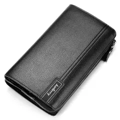 Baellery homens bolsa de embreagem grande capacidade carteiras de bolso do telefone celular passcard bolso de alta qualidade multifuncional carteira para homem - Wolf Magazine