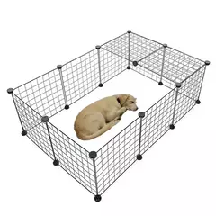 Portátil resistente dobrável pet cercadinho, Cerca do exercício do cão com porta para o gato, filhote de cachorro, coelhos, ao ar livre, terno interior