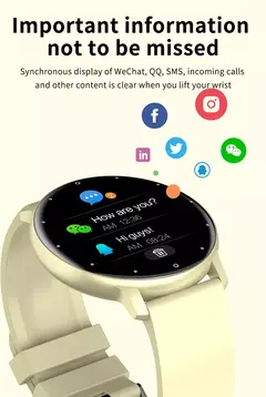 Bluetooth Smart Watch para Homens e Mulheres, Pulseira de Fitness, Monitor de Freqüência Cardíaca, Chamada, Esporte, iOS, Android - loja online