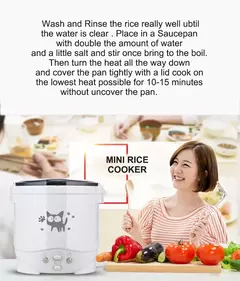 Mini Fogão De Arroz Elétrico MultiCooker Portátil Fogões De Arroz Doméstico 12V 24V 220V Panelas De Máquina De Cozinhar Panelas Para O Caminhão Do Carro Casa - loja online