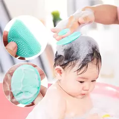 Baby Silicone Bath Brush Cradle Cap Scrubbers Esfoliante e Massaging Brush Scalp Care Scrubber para cuidados com o cabelo e com o corpo - loja online