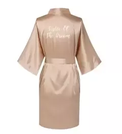 Vestes de seda cetim para mulheres plus size, roupão de casamento, vestido de dama de honra, vestido feminino, roupa de dormir, dama de honra, ouro rosa