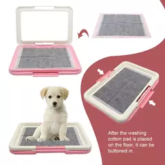 Vaso sanitário portátil para treinamento de cães, vaso sanitário para animais de estimação, para cães pequenos, gatos, caixa de areia, suporte para almofada de cachorro, bandeja, suprimentos para animais de estimação - comprar online