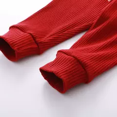 Conjunto de bodysuits de manga comprida e calças elásticas para bebé, com nervuras, xadrez, roupa sólida, infantil, recém-nascido, menina, menino, primavera, outono, 2 peças na internet
