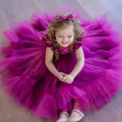 Princesa vestido para menina, vestido de festa, aniversário, casamento, traje de criança, 1 ano, verão - Wolf Magazine