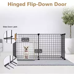 Diy pet cercadinho cerca gabinete quintal canil gaiola do cão caneta caixa canil gaiola de coelho fácil instalar ferramenta de armazenamento - comprar online