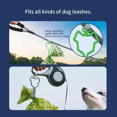 Sacos de cocô de cachorro mãos-livres clipe de tração corda saco de toalete dispensador de saco de cocô de cachorro titular suprimentos de limpeza suprimentos de gato - Wolf Magazine