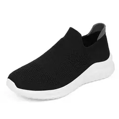 Imagem do Venda quente dos homens sapatos casuais ultraleve confortável sapatos de caminhada unisex das mulheres dos homens meia boca tênis tenis masculino zapatillas
