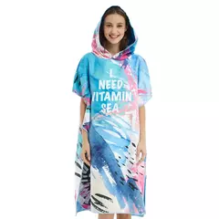 HOTMANGO-Toalha Poncho de Microfibra, Traje Surf Beach, Roupete de Banho com Capuz, Atividades Impermeáveis, Homens e Mulheres Adultos