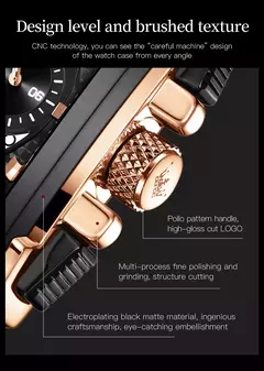 Olevs marca superior masculino relógios quadrado relógio de quartzo para homens pulseira de couro à prova dwaterproof água esporte relógio masculino relogio masculino - Wolf Magazine