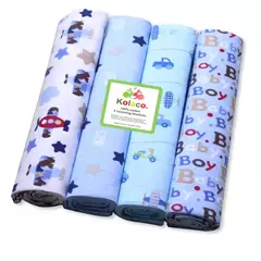 Cobertor de flanela super macio do bebê recém-nascido, cobertores do bebê, recebendo lençol, 100% algodão, nova cor, 76x76cm, 4pcs por pacote - comprar online