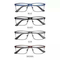 Imagem do ZENOTTIC 2024 Liga dos homens Titanium Ótico Eyeglass Frame Moda Homens Quadrados Óculos Ultra Light Metal Clássico Sobre o balcão Óculos BT2108