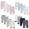 Calças recém-nascidas dos desenhos animados, 4 Estações, 100% Algodão, Calças Macias Menina, Calças Bebé Menino, 0 a 24 Meses, 3 4 5Pcs por Lote
