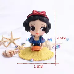 6 estilo Q Posket princesas figura Brinquedos Bonecas Tiana Branca de Neve Rapunzel Ariel Cinderela Belle Sereia Figuras de PVC brinquedos - comprar online