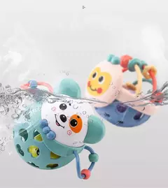 Chocalhos educativos brinquedos para bebês, mordedor sensorial recém-nascido, jogos de desenvolvimento para bebês, 0, 6, 12 meses
