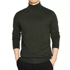 Suéter masculino de gola alta qualidade, pulôver básico sólido gola de tartaruga, preto, vinho, vermelho, verde, cinza, roxo, malhas, homens na internet