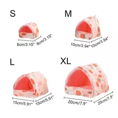 Imagem do Cute Cartoon Sleeping Bed for Pet, Mini Cage, Coelho, Esquilo, Ninho de cobaia, Ratos pequenos, Rato, Casa de hamster, Tapete macio quente, Inverno