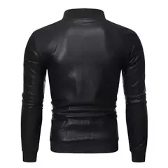 Jaqueta de motocicleta Slim Fit masculina, jaquetas de couro falso, jaquetas PU quentes, roupas de marca, casaco de inverno S a 3XL, 2023