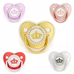Imagem do Chupeta bebê chupeta bebê bebê presente bling manequim silicone bpa livre infantil mamilo recém nascido chupetas para bebês eu amo mãe pai