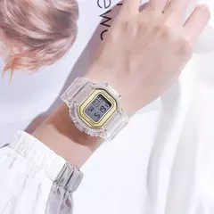 Luxo feminino rosa ouro silicone relógios moda feminina led relógio digital casual senhoras relógio eletrônico reloj mujer 2022 na internet