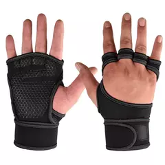 Luvas de musculação masculino e feminino, protetor de palma, fitness, musculação, ginástica, mão, pulso, esportes, 1 par - Wolf Magazine