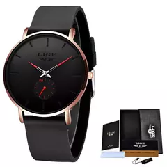 Lige-Relógio de quartzo ultrafino impermeável masculino, relógio simples, relógios esportivos, marca de topo, moda de luxo, novo, 2023 na internet