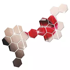 Hexagon 3D Espelho Adesivo de Parede, Sala Adesivos, Decoração do Quarto, Banheiro, Decoração de Casa, Vários tamanhos, DIY TV Fundo - loja online