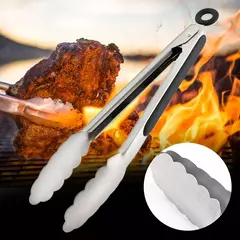 Pinças de churrasco longas em aço inoxidável, alça antiderrapante, grampo de churrasco frito, braçadeira de pão de salada, ferramentas de cozinha, carne comida clip, 9 in, 12 in, 16 in na internet