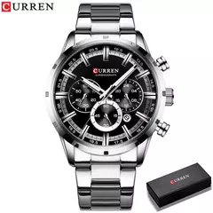 Curren-relógio de pulso masculino, quartzo, à prova d'água, com cronógrafo, marca de luxo, moda, para homens - loja online