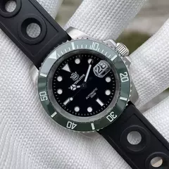 STEELDIVE-Relógio Automático Masculino, Relógios de Mergulho, Moldura Cerâmica Verde, Vidro Sapphire, Mostrador Preto, 300m Impermeável, SD1953 - comprar online