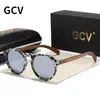 GCV-Óculos de sol polarizados em madeira de noz ultraleve para homens e mulheres, Hawksbill Frames, Leopard Grain, marca avançada, moda delicada, feminina