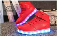 Imagem do Tamanho 25-46 led sapatos com luzes brilhantes led chinelos para crianças & adulto feminino tenis para crianças meninos meninas sapatilhas luminosas