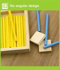 Montessori brinquedos educativos de madeira para crianças, aprendendo matemática, brinquedos educativos, digital stick, ensino auxiliar, matemática, educação