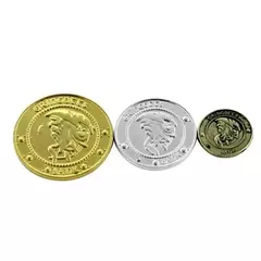 3 pçs/set Harri Potter Cosplay Coleção Gringott Banco Coin Collection Nobre Escola de Magia Mundo Mágico Presente Moedas e Bolsa - Wolf Magazine