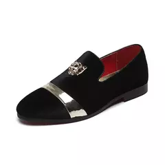 Sapatos masculinos mocassins de metal, loafers para festa de casamento, macio, dourados, estojos de metal, atacado de fábrica, dropshipping, st359 - comprar online