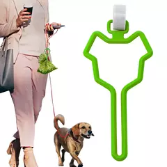 Sacos de cocô de cachorro mãos-livres clipe de tração corda saco de toalete dispensador de saco de cocô de cachorro titular suprimentos de limpeza suprimentos de gato