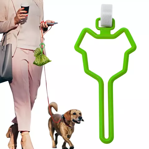 Sacos de cocô de cachorro mãos-livres clipe de tração corda saco de toalete dispensador de saco de cocô de cachorro titular suprimentos de limpeza suprimentos de gato