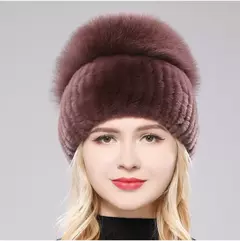 Real Genuine Fox Fur Gorros Chapéu para Mulheres, Pele de Coelho Rex Natural Boné de Caveira, Chapéus de malha para meninas, inverno, estilo russo, novo - Wolf Magazine