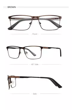 ZENOTTIC 2024 Liga dos homens Titanium Ótico Eyeglass Frame Moda Homens Quadrados Óculos Ultra Light Metal Clássico Sobre o balcão Óculos BT2108