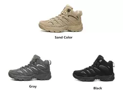 Botas de caminhada ao ar livre para homens, botas antiderrapantes, tênis leves, calçado de deserto, curto, inverno, outono, moda - loja online