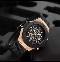 Movimento Japonês Masculino Relógio de Quartzo, Silicone Strap, Impermeável, Marca de topo, Luxo, Esportes, Calendário, Novo, 2023